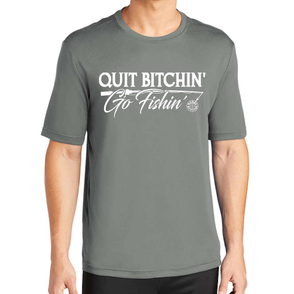 Rebel Hunters Quit Bitchin' Go Fishin Performance T-Shirt