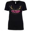 Women's Rebel Hunters Stop Staring At My Rack V-Neck Shirt