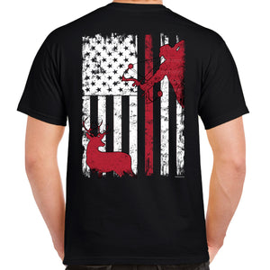 Rebel Hunters Bow Hunting Flag T Shirt