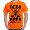 Rebel Hunters Deer & Beer Makes Me Happy T-Shirt