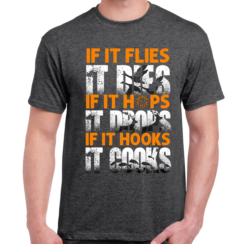 Rebel Hunters Flies Hops Hooks T-Shirt