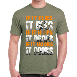 Rebel Hunters Flies Hops Hooks T-Shirt