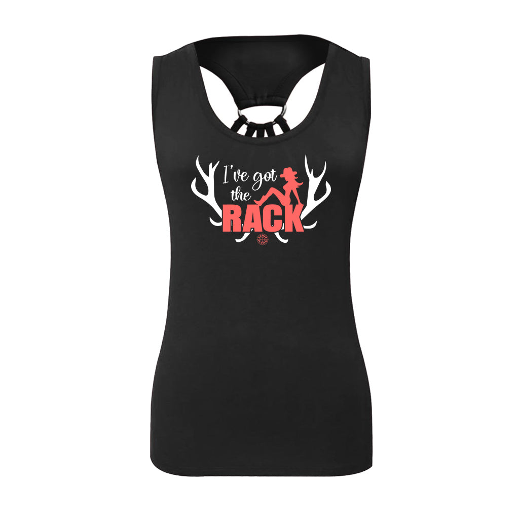 Rebel Hunters I've Got The Rack Embellished Racerback