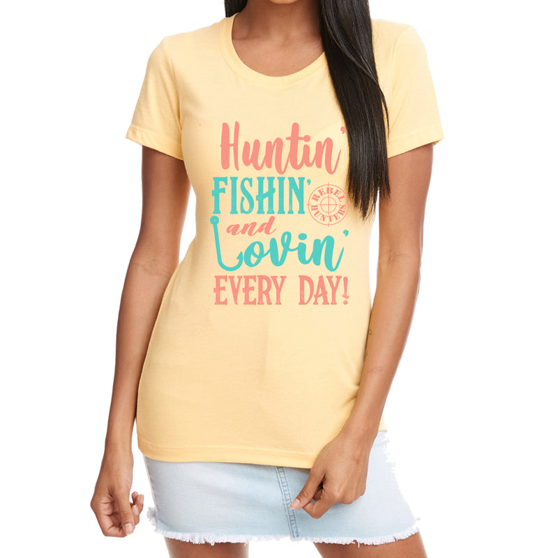 Rebel Hunters Huntin' Fishin' Lovin' Everyday Cap Sleeve Shirt