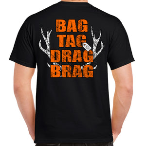 Rebel Hunters Bag Tag Drag Brag T-Shirt