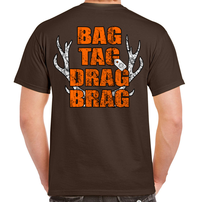 Rebel Hunters Bag Tag Drag Brag T-Shirt